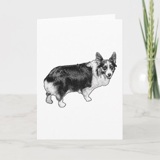 Corgi Boom Kerstboomversiering Kaart (Voorkant)