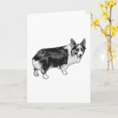 Corgi Boom Kerstboomversiering Kaart (Gele Bloem)