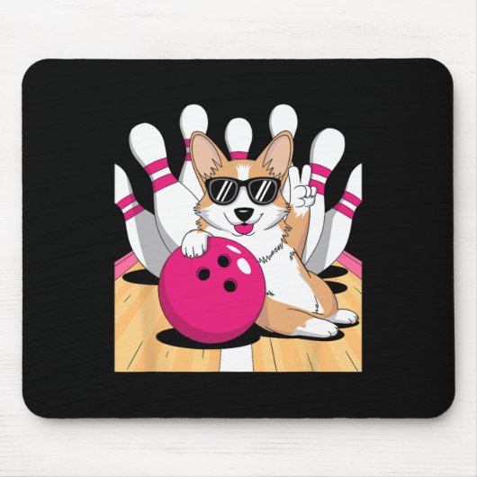 Corgi Bowler Bowling Tenpin Muismat (Voorkant)