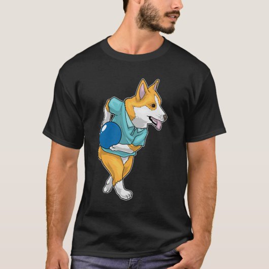 Corgi Bowling bal T-shirt (Voorkant)