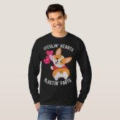 Corgi Breakin Hearts Blastin Farts Valentines Day  T-shirt (Voorkant volledig)
