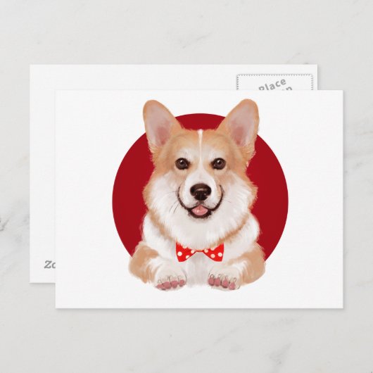 Corgi Briefkaart (Voorkant / Achterkant)