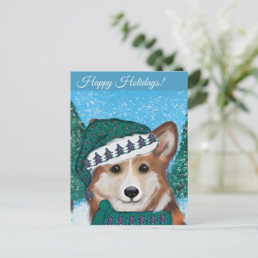 Corgi Briefkaart (Staand voorkant)