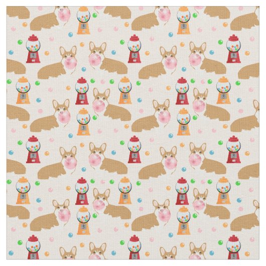 Corgi bubblegum stof - lichtroze (Close Up)