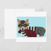 Corgi Burglar Invitation Bedankkaart (Voorkant / Achterkant)
