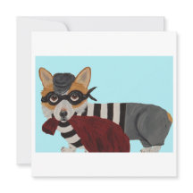 Corgi Burglar Invitation