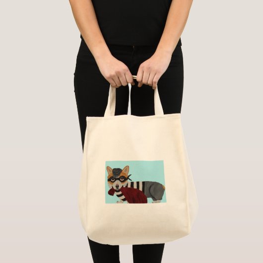 Corgi Burglar Tote Bag (Voorkant (product))