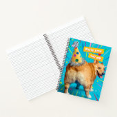 Corgi Butt Birthday Hat Notitieboek (Binnen)