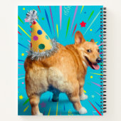 Corgi Butt Birthday Hat Notitieboek (Achterkant)