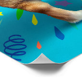 Corgi Butt Birthday Hat Poster (Hoek)