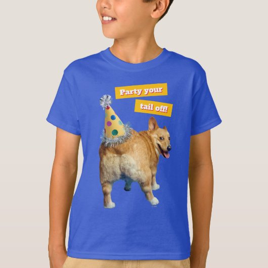 Corgi Butt Birthday Hat T-shirt (Voorkant)