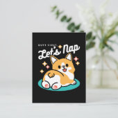 Corgi Butt en Nap Vibes - Schattigee slapende hond Briefkaart (Staand voorkant)