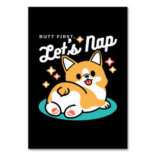 Corgi Butt en Nap Vibes - Schattigee slapende hond Kaart