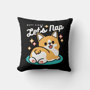 Corgi Butt en Nap Vibes - Schattigee slapende hond Kussen