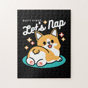 Corgi Butt en Nap Vibes - Schattigee slapende hond Legpuzzel