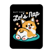 Corgi Butt en Nap Vibes - Schattigee slapende hond Magneet (Verticaal)