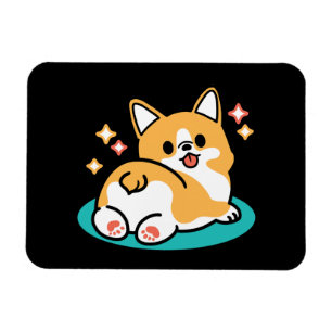 Corgi Butt en Nap Vibes - Schattigee slapende hond Magneet