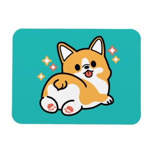 Corgi Butt en Nap Vibes - Schattigee slapende hond Magneet