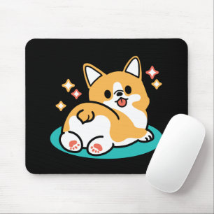 Corgi Butt en Nap Vibes - Schattigee slapende hond Muismat