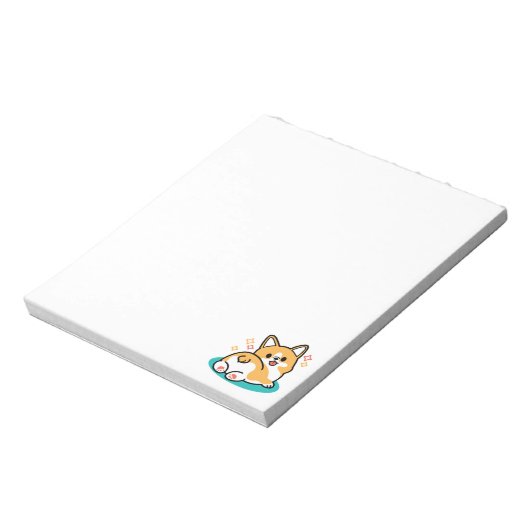 Corgi Butt en Nap Vibes - Schattigee slapende hond Notitieblok (Linkerzijde)