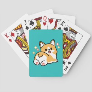 Corgi Butt en Nap Vibes - Schattigee slapende hond Pokerkaarten