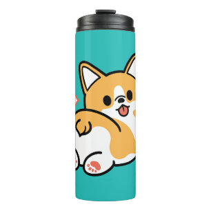 Corgi Butt en Nap Vibes - Schattigee slapende hond Thermosbeker