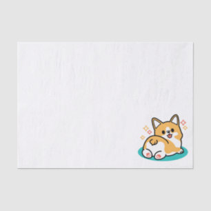 Corgi Butt en Nap Vibes - Schattigee slapende hond Tissuepapier
