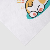 Corgi Butt en Nap Vibes - Schattigee slapende hond Tissuepapier (Detail)