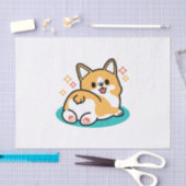 Corgi Butt en Nap Vibes - Schattigee slapende hond Tissuepapier (Craft)