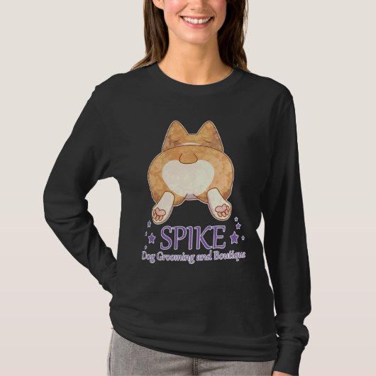 Corgi Butt Grooming T-shirt (Voorkant)