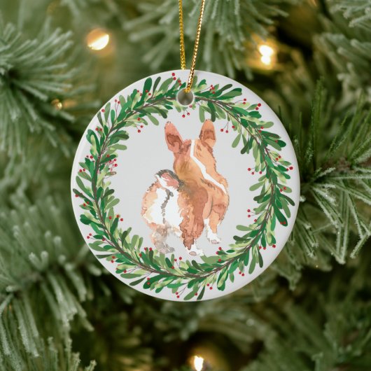 Corgi Butt Holiday Kerstmis Keramisch Ornament (Boom)