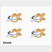 Corgi Butt Ovale Sticker (Vel)