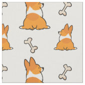 Corgi Butt Pattern Fabric | CorgiDingen Stof (Close Up)