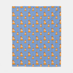 Corgi Butt Pattern Fleece Blanket