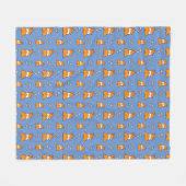Corgi Butt Pattern Fleece Blanket (Voorkant (Horizontaal))