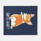 Corgi Butt Raad eens wat een rare Humor Fleece Deken (Voorkant (Horizontaal))