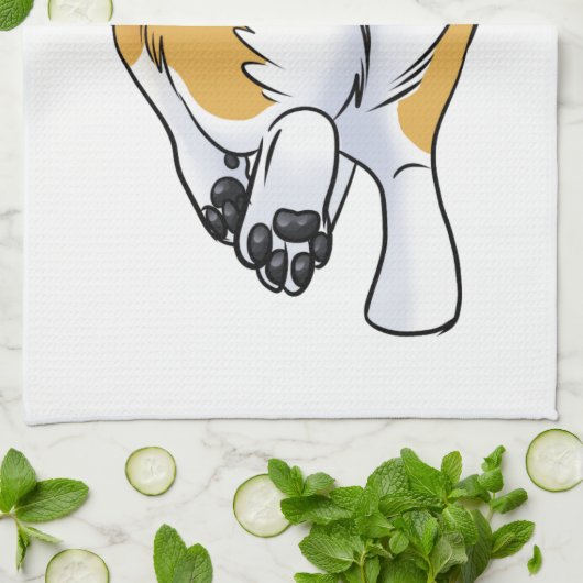 Corgi Butt Theedoek (Gevouwen)