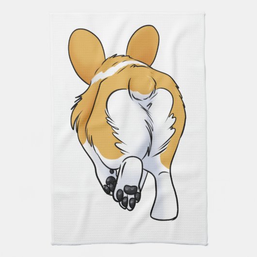 Corgi Butt Theedoek (Verticaal)