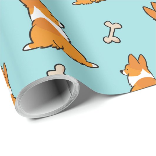 Corgi Butt Wrapping Paper Cadeaupapier (Rol Hoek)