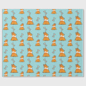 Corgi Butt Wrapping Paper Cadeaupapier (Vlak)