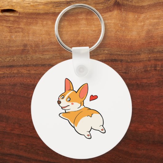 Corgi Butts Sleutelhanger (Voorkant)
