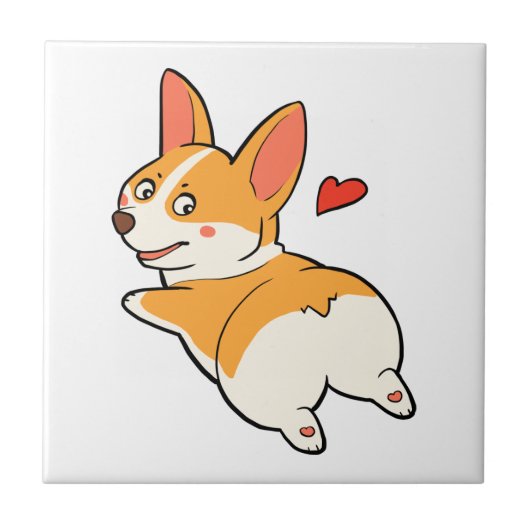 Corgi Butts Tegeltje (Voorkant)