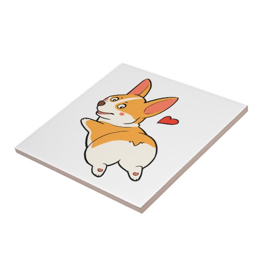 Corgi Butts Tegeltje (Zijkant)