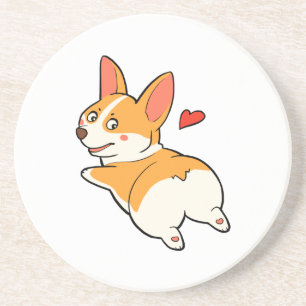 Corgi Butts Zandsteen Onderzetter