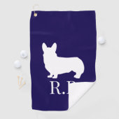 Corgi Cadeau Ideeën Blauwe Marine Golfhanddoek (Insitu)