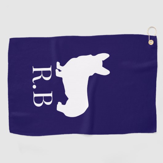 Corgi Cadeau Ideeën Blauwe Marine Golfhanddoek (Horizontaal)