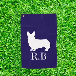 Corgi Cadeau Ideeën Blauwe Marine Golfhanddoek