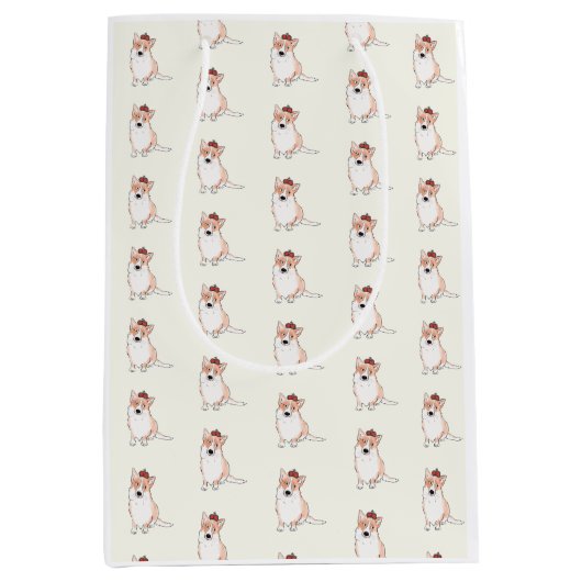 Corgi-cadeau Medium Cadeauzakje (Voorkant)