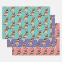 Corgi-cadeaupakket Inpakpapier Vel
