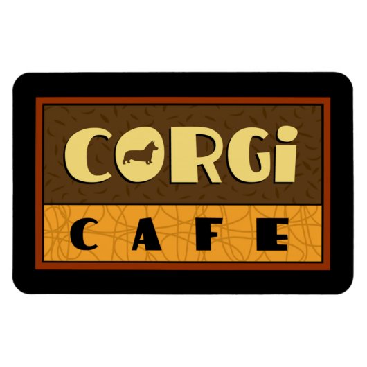 Corgi Cafe Magneet (Horizontaal)
